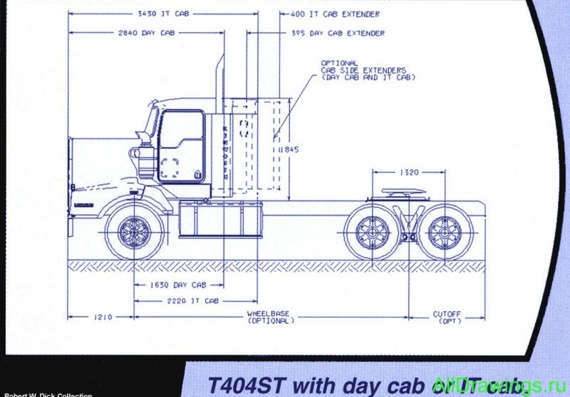 Kenworth T404ST чертежи (рисунки) грузовика